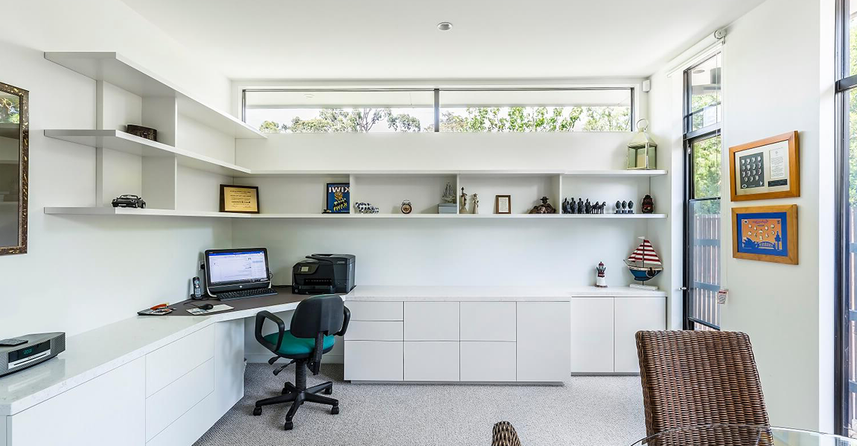 matt white handleless study maidstone